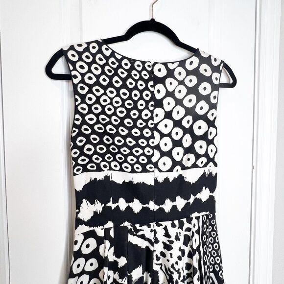 Lafayette 148 Black and White Print Dress Size 2 - Picture 5 of 9